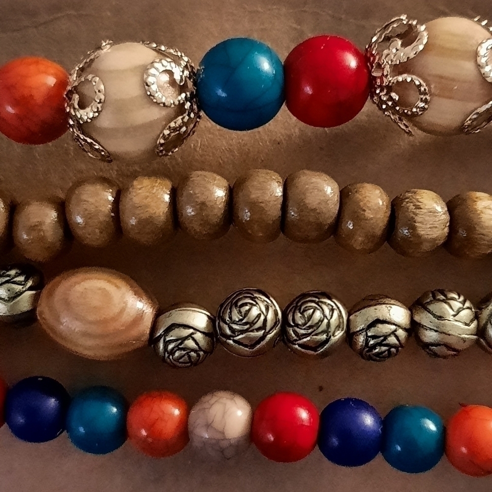 Boho 4 Strand Beaded Braclet Tree of Life - Picture 5 of 5